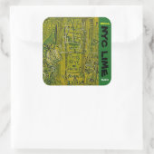 NYC LIME KUSH VIERKANTE STICKER (Tas)