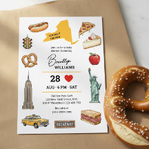 NYC Lokale Groeiende Icoon Schets Baby Shower