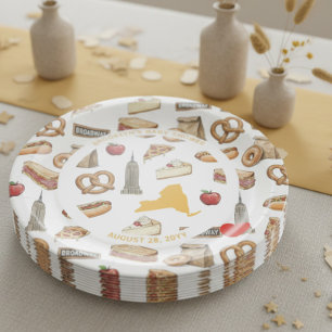 NYC Lokale Stad Icoon Schets Baby Shower Papieren Bordje