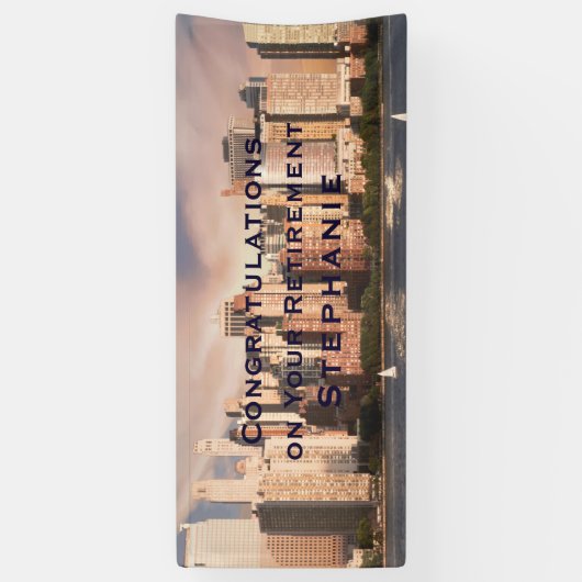 NYC Lower Manhattan Skyline BIG Retirement Banner (Verticaal)