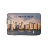 NYC Lower Manhattan Skyline with Personalized Name Badmat (Voorkant)