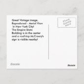  NYC ~ Luchtrijk Uitzicht St. Bldg/McCreey's Briefkaart (Achterkant)