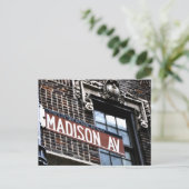 NYC Madison Ave Briefkaart (Staand voorkant)
