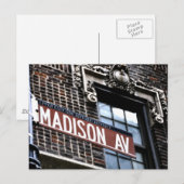 NYC Madison Ave Briefkaart (Voorkant / Achterkant)