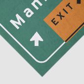 NYC Manhattan Exit Interstate Highway Road Tissuepapier (Detail)