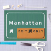 NYC Manhattan Exit Interstate Highway Road Tissuepapier (Craft)