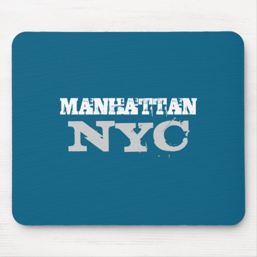 Nyc Manhattan New York City Elegant Black Template Muismat (Voorkant)
