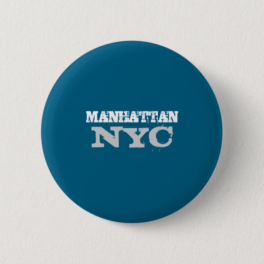 Nyc Manhattan New York City Elegant Black Template Ronde Button 5,7 Cm (Voorkant)