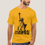 NYC Manhattan Vrijheidsbeeld Mannen Gouden Kleur T-shirt<br><div class="desc">NYC Liberty Statue New York Manhattan Modern Elegant Sjabloon Mannen</div>