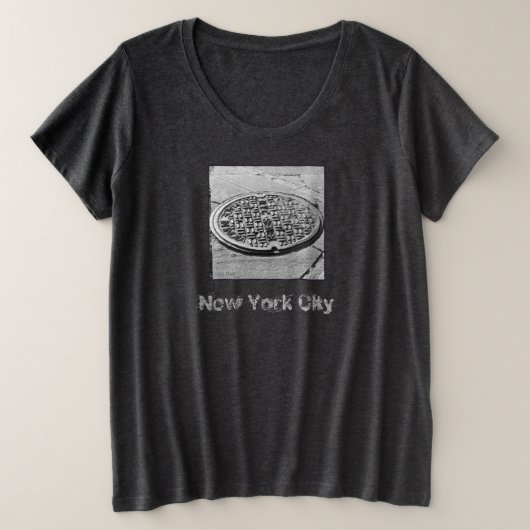 NYC Manhole Hoesje Dames Plus-size T-shirt (Design voorkant)
