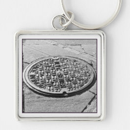 NYC Manhole Hoesje Premium Sleutelhanger
