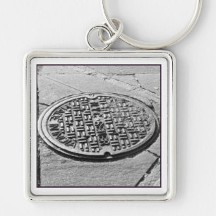 NYC Manhole Hoesje Premium Sleutelhanger