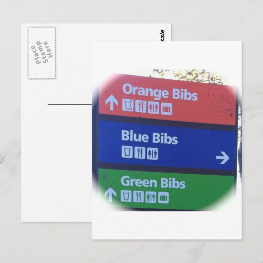 NYC MARATHON BIBS BRIEFKAART (Voorkant / Achterkant)