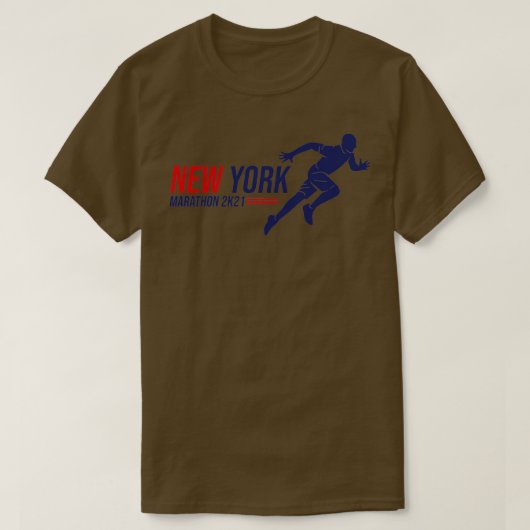 NYC Marathon run 2021 Marathon Runner T-shirt (Design voorkant)