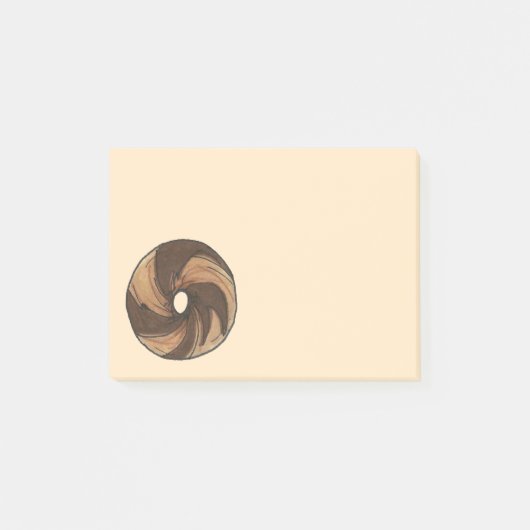 NYC Marble Rye Bagel Breakfast Foodie Post Post-it® Notes (Voorkant)