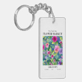 NYC Market Flower Chinatown Sleutelhanger (Voorkant Links)