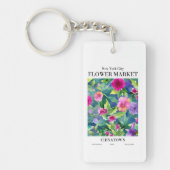 NYC Market Flower Chinatown Sleutelhanger (Voorkant)