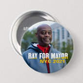 NYC Mayor 2021 Ray McGuire Ronde Button 7,6 Cm (Voorkant /achterkant)