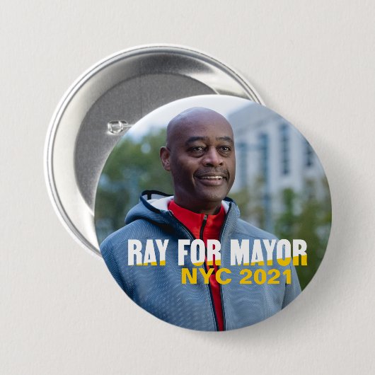 NYC Mayor 2021 Ray McGuire Ronde Button 7,6 Cm (Voorkant /achterkant)