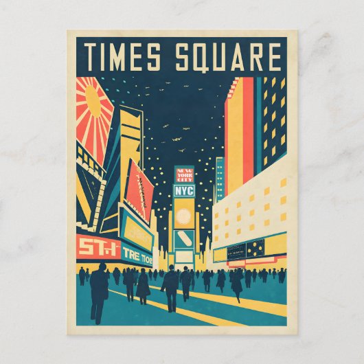 NYC met prachtige Times Square Briefkaart (Voorkant)