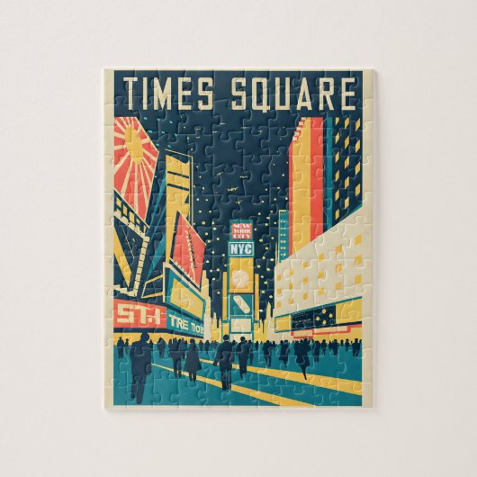 NYC met prachtige Times Square Legpuzzel (Verticaal)