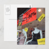 NYC Mode Garment District Sample Sale New York Briefkaart (Voorkant / Achterkant)