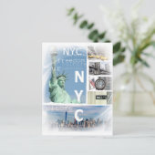 Nyc Modern Pop Art Ny New York City Sjabloon Briefkaart (Staand voorkant)