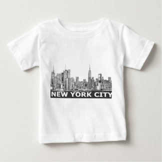 NYC monochrome skyline tekst