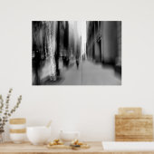 NYC Monochroom Abstract Poster (Keuken)