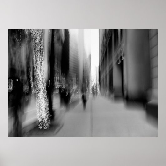 NYC Monochroom Abstract Poster (Voorkant)