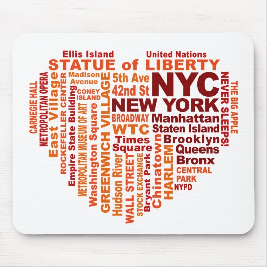NYC mousepad Muismat (Voorkant)
