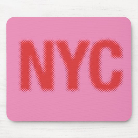 NYC Mousepad (rood roze) Muismat (Voorkant)