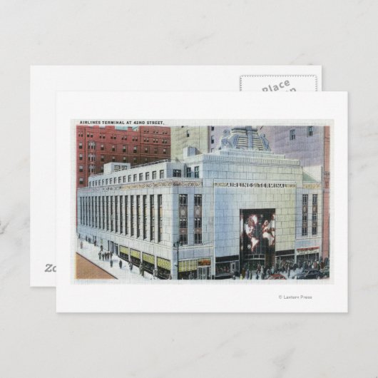 NYC, New York42nd Street Uitzicht of Terminals Briefkaart (Voorkant / Achterkant)