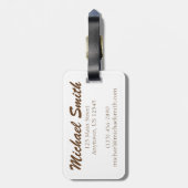 NYC New York Bagels Gepersonaliseerd Bagagelabel (Achterkant verticaal)