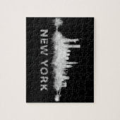 NYC New York black-White Skyline cityscape v01 Legpuzzel (Verticaal)