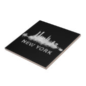 NYC New York black-White Skyline cityscape v01 Tegeltje (Zijkant)