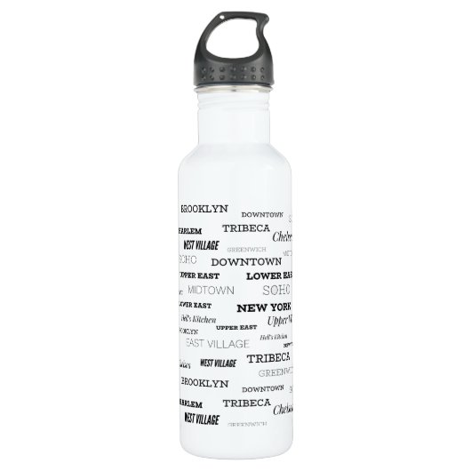 NYC New York Bo Stainless Steel Water Bo Waterfles (Voorkant)