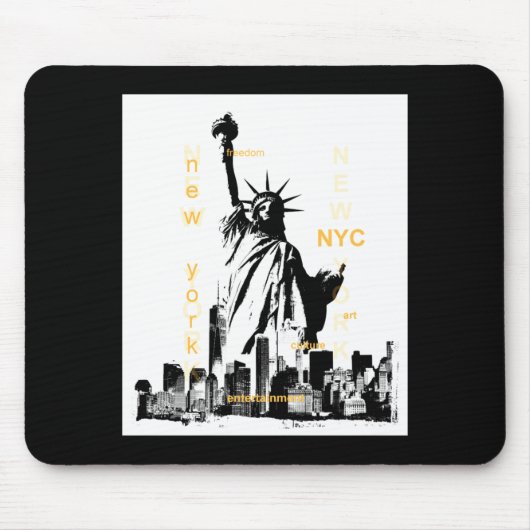 Nyc New York Brooklyn Bridge Liberty Statue Mens _ Muismat (Voorkant)