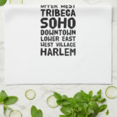 NYC New York City Black and White buurten Theedoek (Gevouwen)