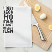 NYC New York City Black and White buurten Theedoek (Quarter Fold)