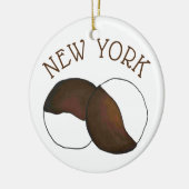 NYC New York City Black en White Cookie Keramisch Ornament (Links)
