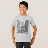 Nyc New York City Brooklyn Bridge Yellow Taxi Kind T-shirt (Voorkant volledig)