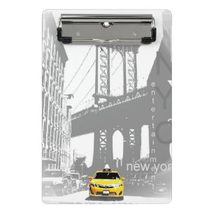 Nyc New York City Brooklyn Bridge Yellow Taxi Mini Klembord
