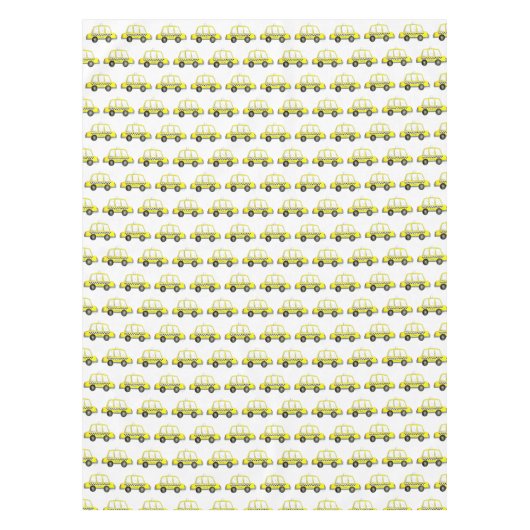 NYC New York City Checkered Yellow Taxi Cab Tafelkleed (Voorkant)
