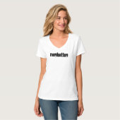 Nyc New York City Elegant Manhattan Sjabloon White T-shirt (Voorkant volledig)