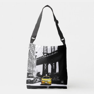 NYC New York City Geel Taxi Brooklyn Zwart Kleur Crossbody Tas