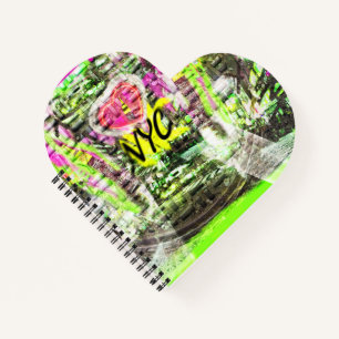 NYC New York City Grafitti Neon Photo Pad Notitieboek