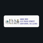 NYC New York City Hanukkah Chanukah Adresetiketten Etiket<br><div class="desc">Met een originele pen-en-inkt illustratie van de verschillende landmerken van New York City die "gekleed" zijn voor het vakantieseizoen. Ideaal voor Hanukkah! Overeenkomende kaarten beschikbaar.</div>