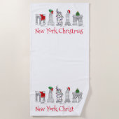 NYC New York City Kerstmis Holiday Landmark Strandlaken (Voorkant)