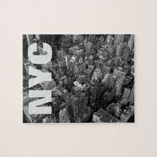  NYC New York City Manhattan Black White Legpuzzel (Horizontaal)
